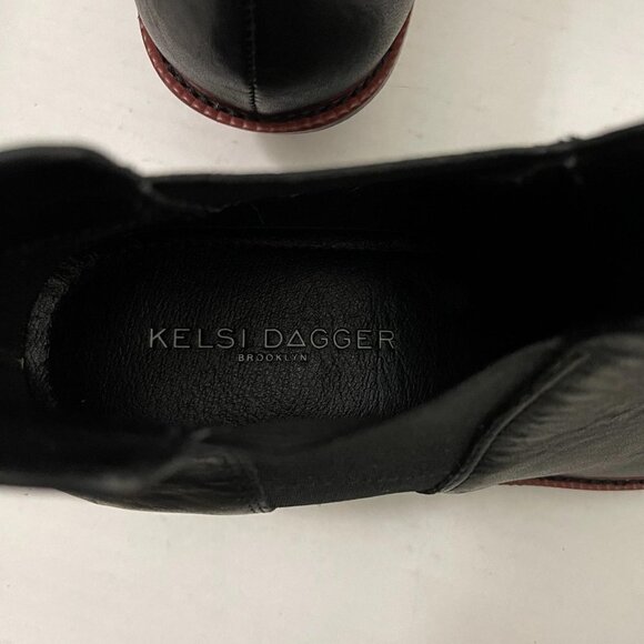 Kelsi Dagger Brooklyn Women's EUC Crestone Black Leather Perforated Booties Sz 7 - Picture 8 of 10